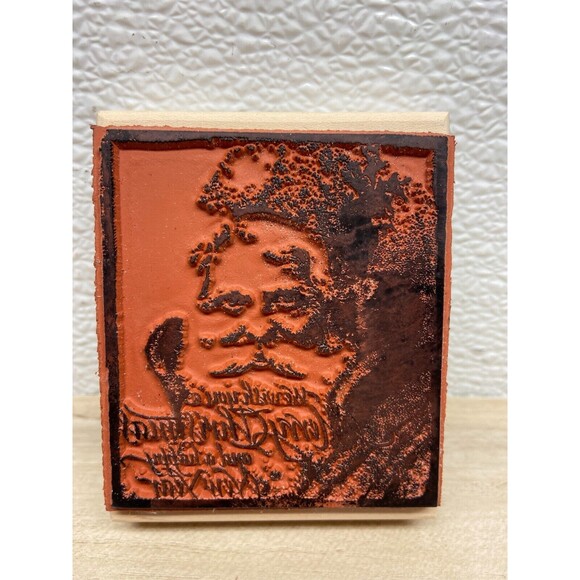 2001 Stampington Co. St. Nicholas Wood Mounted Rubber Stamp - Picture 2 of 6